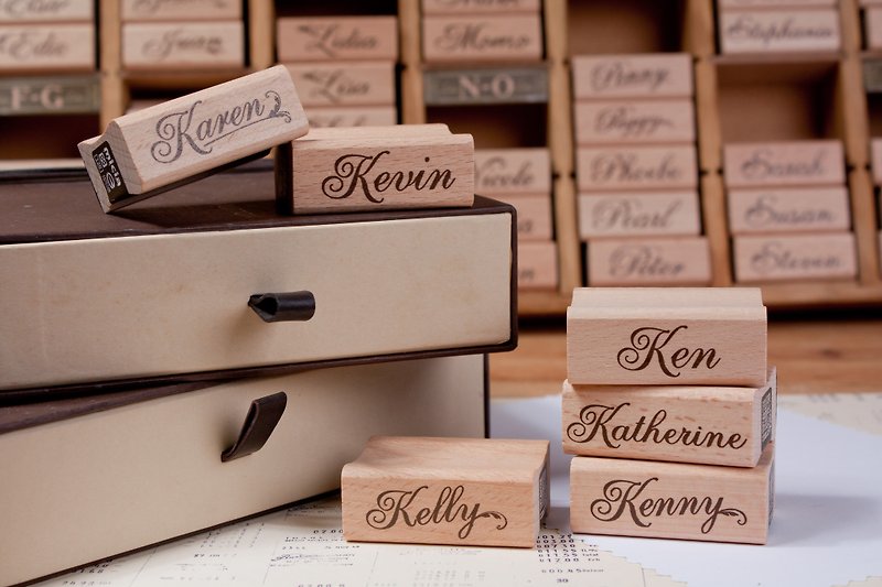 According to your name English name seal-K - Stamps & Stamp Pads - Wood 