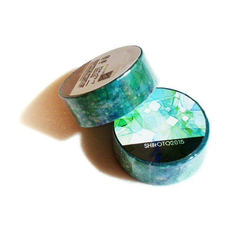 Green rectangle - paper tape - Washi Tape - Paper Green