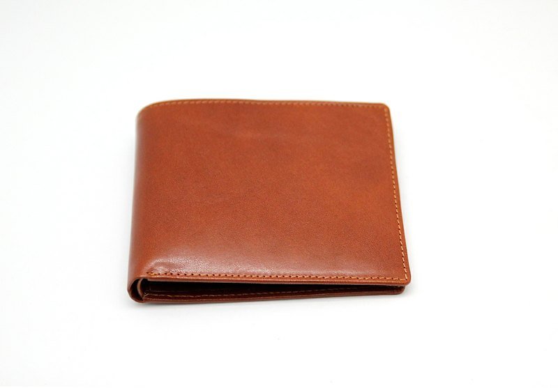 Italian leather - Short clip (with movable layer) - Wallets - Genuine Leather Brown