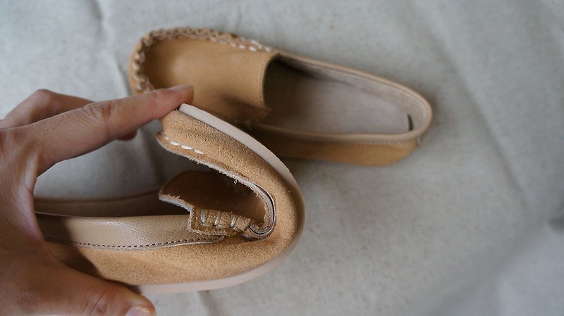 Soft 親子鞋(大人版) - รองเท้าลำลองผู้หญิง - หนังแท้ สีส้ม