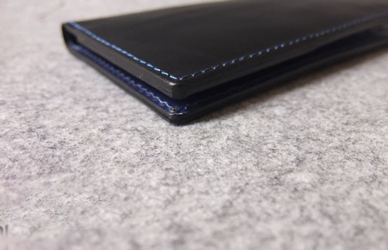 Simple design of leather long clip 7 cards + L clip - กระเป๋าสตางค์ - หนังแท้ หลากหลายสี