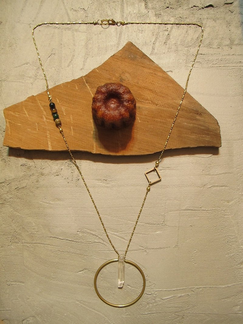 ▲ Chandelier / brass necklace - Necklaces - Other Metals 
