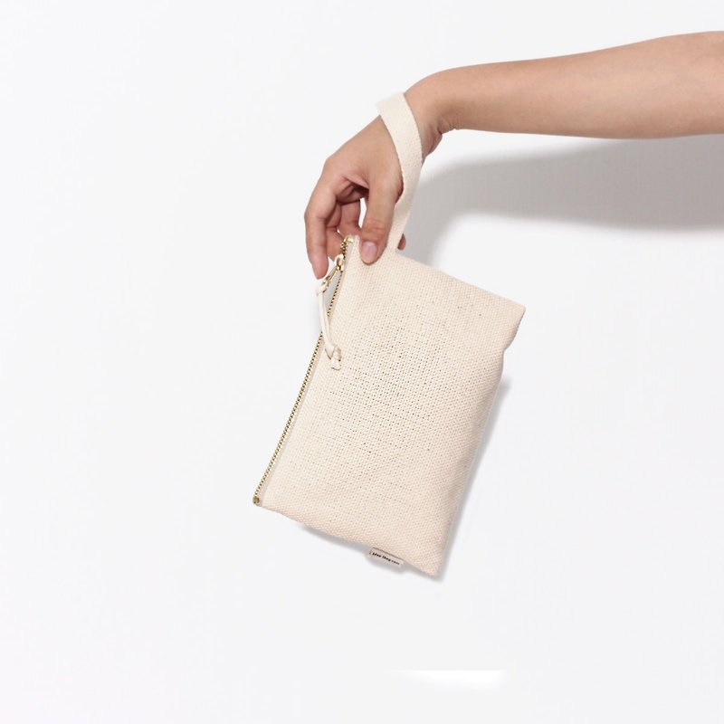 A5 minimalist clutch bag - Clutch Bags - Other Materials White