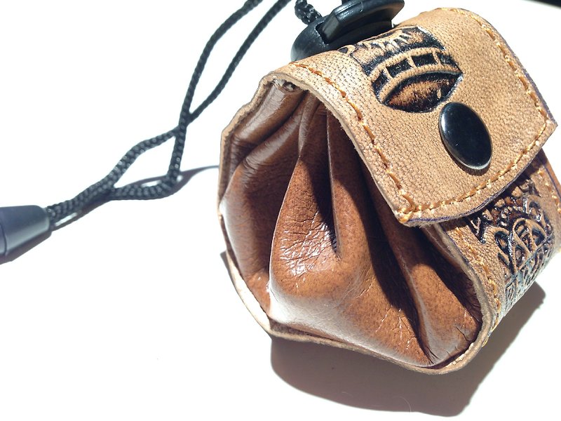 Leather feel beam port purse - leather brand totem - Coffee - Coin Purses - Other Materials Brown