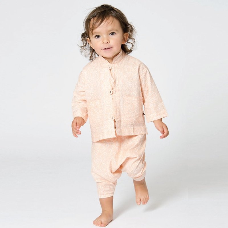 【Lovelybaby Nordic Children's Clothing】Swedish Organic Cotton Pants 2 to 12 Years Old Pink Orange - กางเกง - ผ้าฝ้าย/ผ้าลินิน สีส้ม