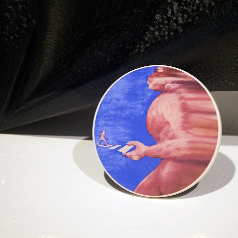 Huang Weizheng / Distance-Water Moon Coaster - Coasters - Porcelain Blue