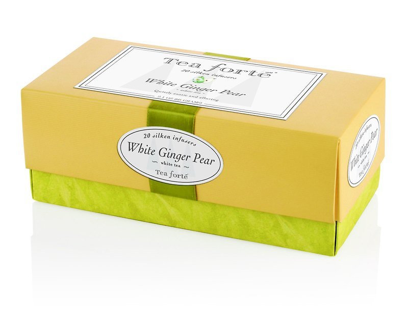 Tea Forte white ginger pear tea Ribbon Box - White Ginger Pear - Tea - Other Materials Yellow