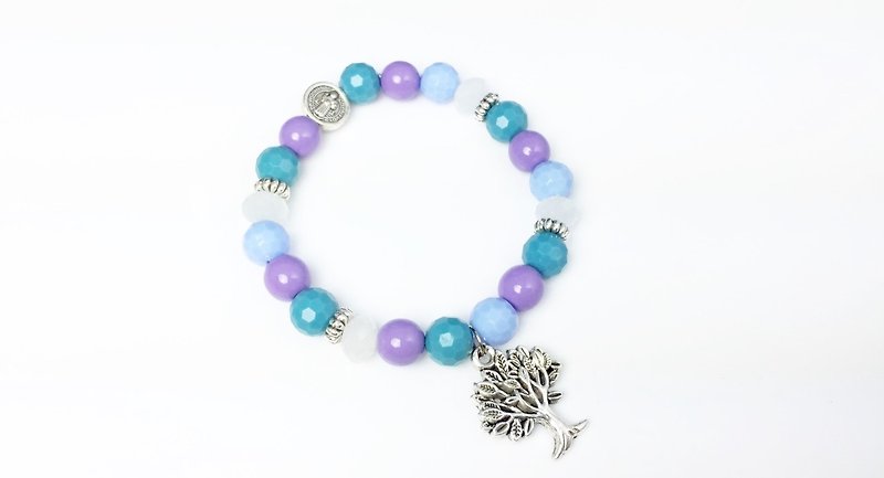 "Purplish Caizhu x trees." - Bracelets - Other Materials Purple