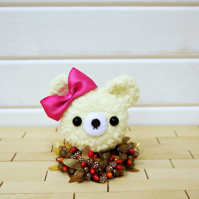 Macaron - Bear - Light Yellow. key ring. Charm - Keychains - Other Materials 