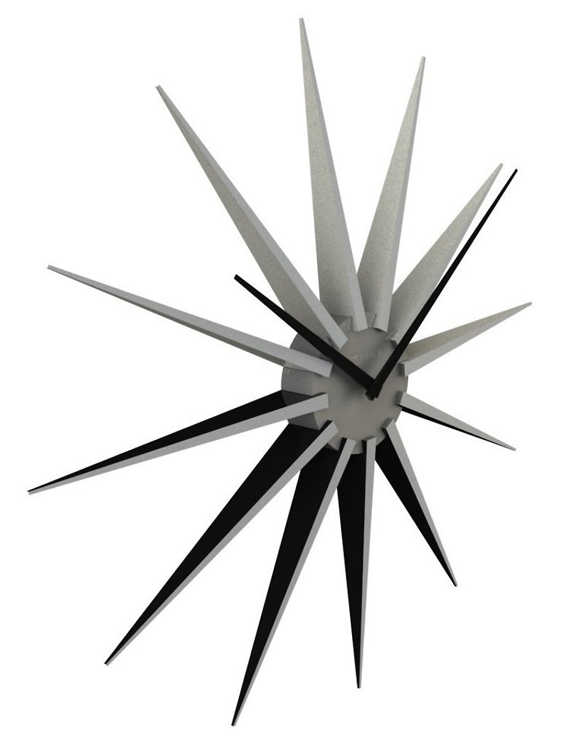 NeXtime wall clock Nova grey star clock - Clocks - Plastic Gray