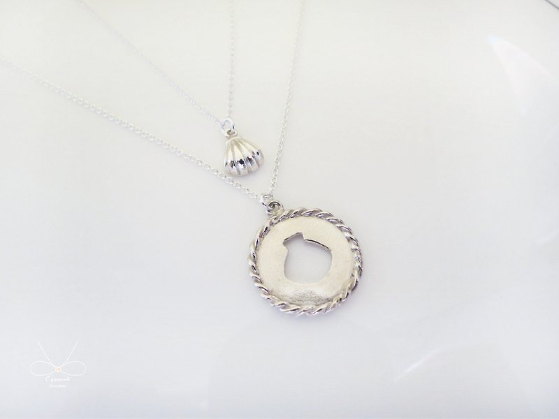 Seashell - Mermaid princess series (silver necklace) - C percent handmade - สร้อยคอ - เงินแท้ สีเงิน