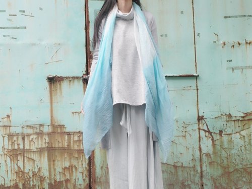 Tie dye/scarf/shawl [Blue angel]