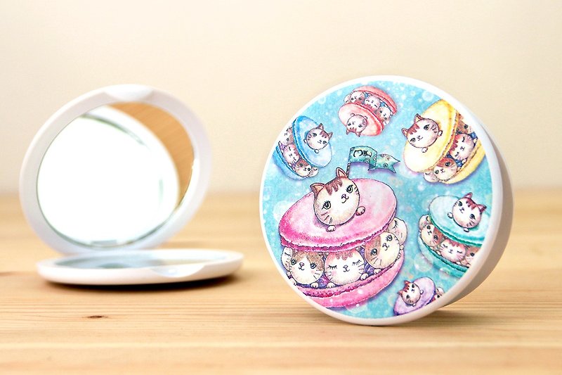 Good round double-sided mirror - cat macaron - Other - Plastic 