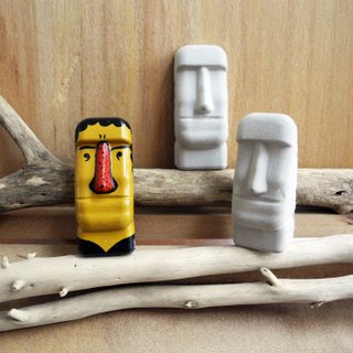 Easter Island Mini Moai Boulder Magnet-Traveling Africa&amp;#39;s Big Nose Uncle