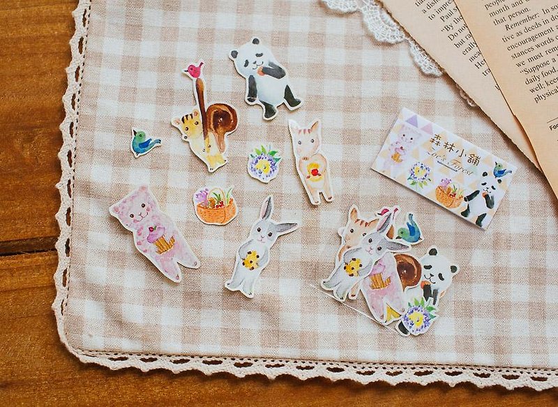 *Zoe's forest*Forest small animal stickers part3 (panda, sheep, boar, squirrel, rabbit) - Stickers - Paper 