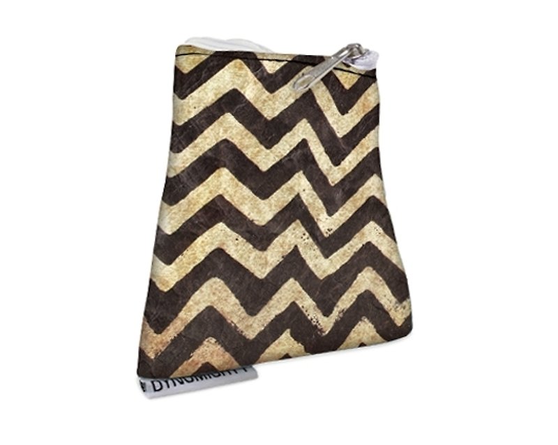 Mighty Stash Bag Coin Purse-Chevron - Coin Purses - Other Materials Brown