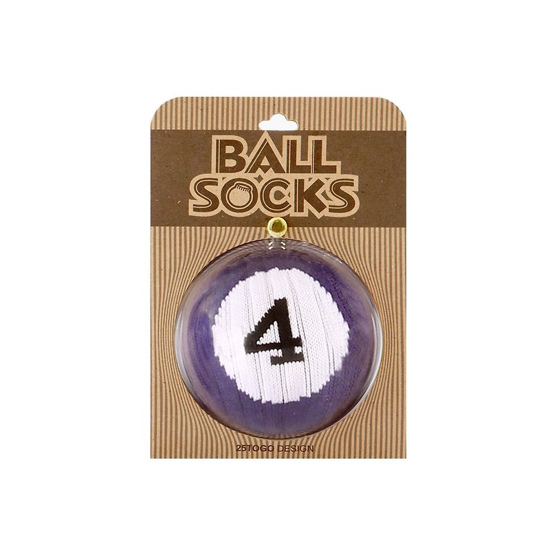 POOL BALL SOCKS 撞球襪4號球 - 襪子 - 棉．麻 藍色