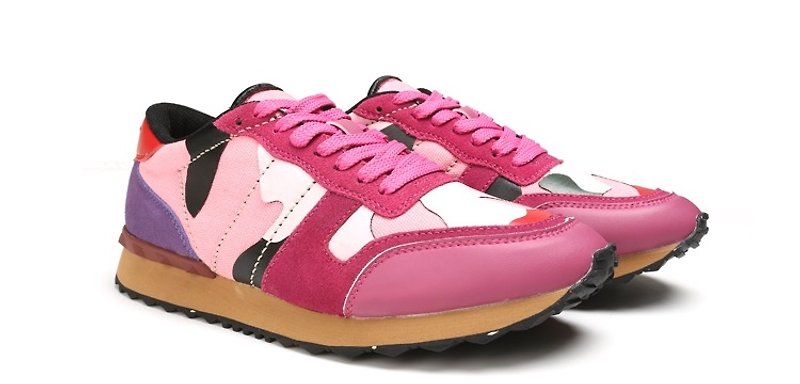 尚迷彩拼接運動鞋 粉(限量版) - 女運動鞋/球鞋 - 其他材質 粉紅色