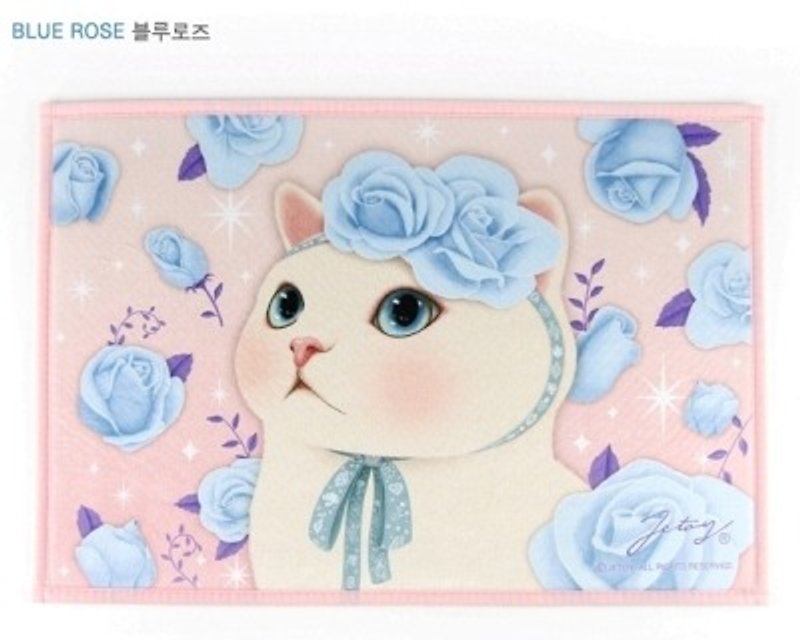 Jetoy, Sweet Cat Slip Mats_Blue rose J1507102 - Items for Display - Other Materials Multicolor