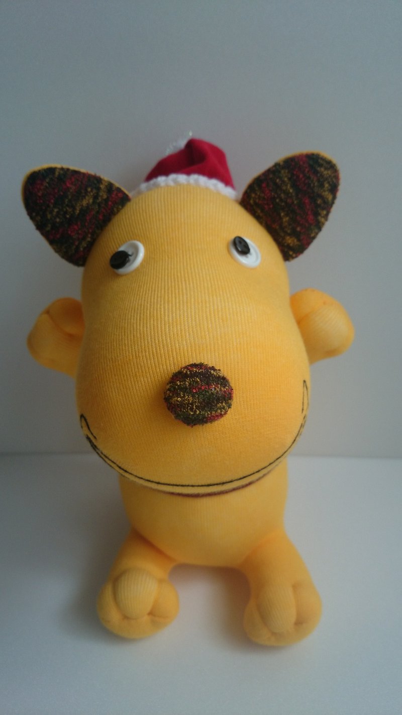 宛茱乐园_ Funny sock doll _ 嗨嗨 dog - Stuffed Dolls & Figurines - Other Materials Yellow