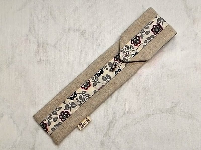 カトラリーセット 携帯用収納袋と箸カバー F02-038~個性的なデザインと手縫い - 箸・箸置き - その他の素材 