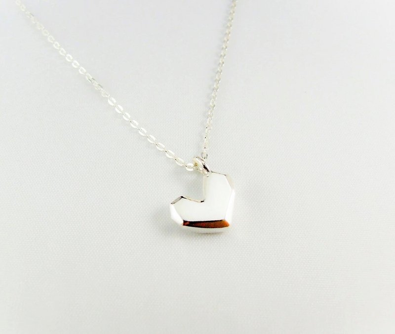 Love Sterling Silver Necklace <The Power of Love> Handmade Mother's Day / Valentine's Day / Clavicle Chain / Gift / Anniversary - สร้อยคอทรง Collar - โลหะ หลากหลายสี