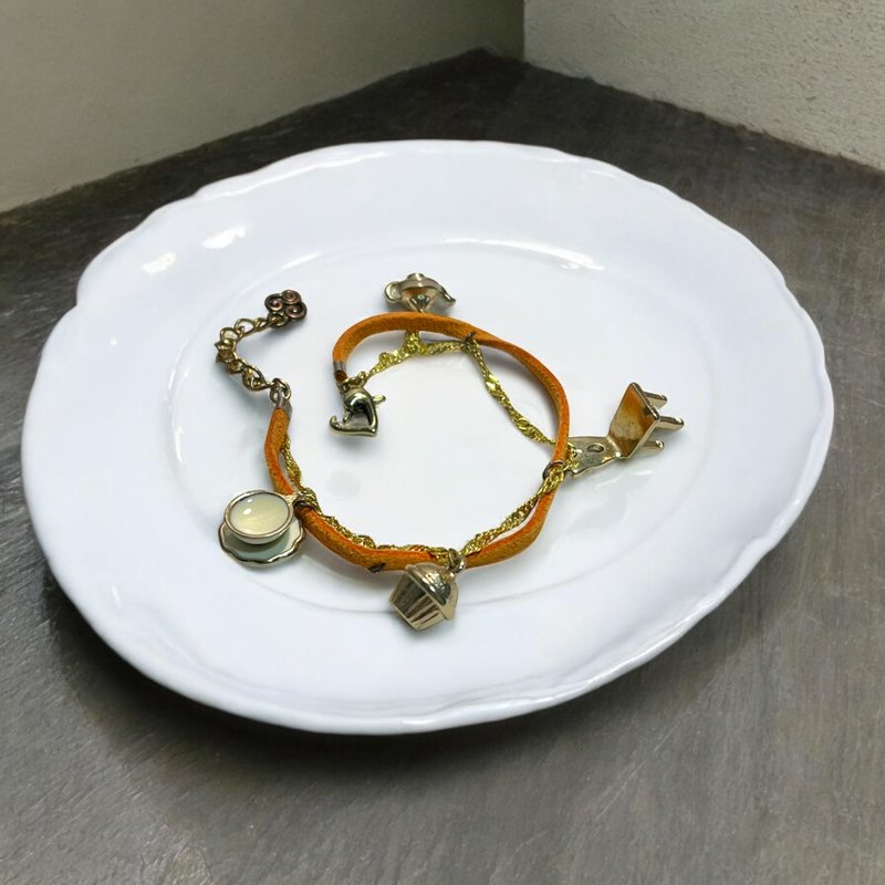 來杯下午茶手鏈 - 手鍊/手環 - 其他材質 橘色
