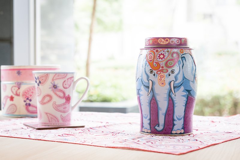 【人氣商品】Williamson Tea威廉森茶新大象罐系列--佩斯利花紋(內含伯爵茶/20個原葉三角立體茶包) - 茶葉/漢方茶/水果茶 - 新鮮食材 紫色