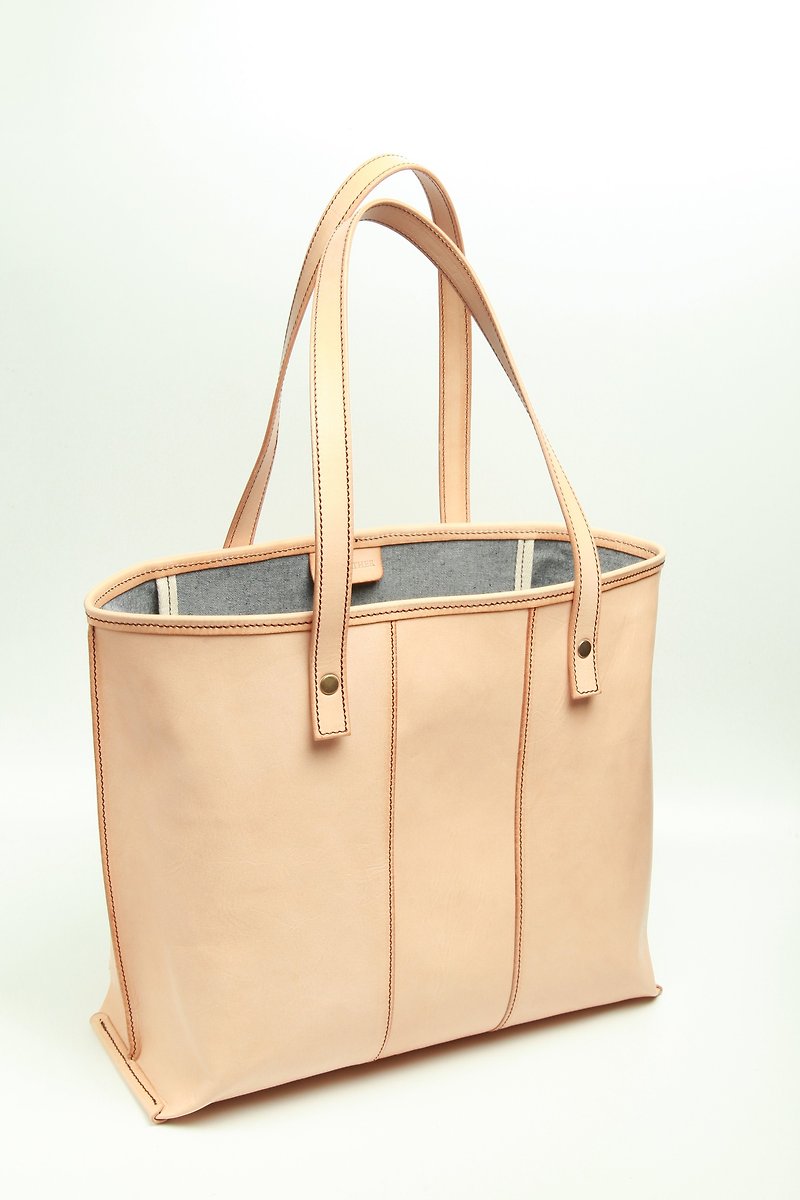 [BEIS] Vegetable Tanned Leather Tote Bag ToteBag - Messenger Bags & Sling Bags - Genuine Leather Multicolor