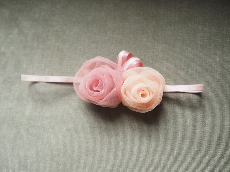 Handmade Elastic baby/ kid Headband - Bibs - Other Materials Pink