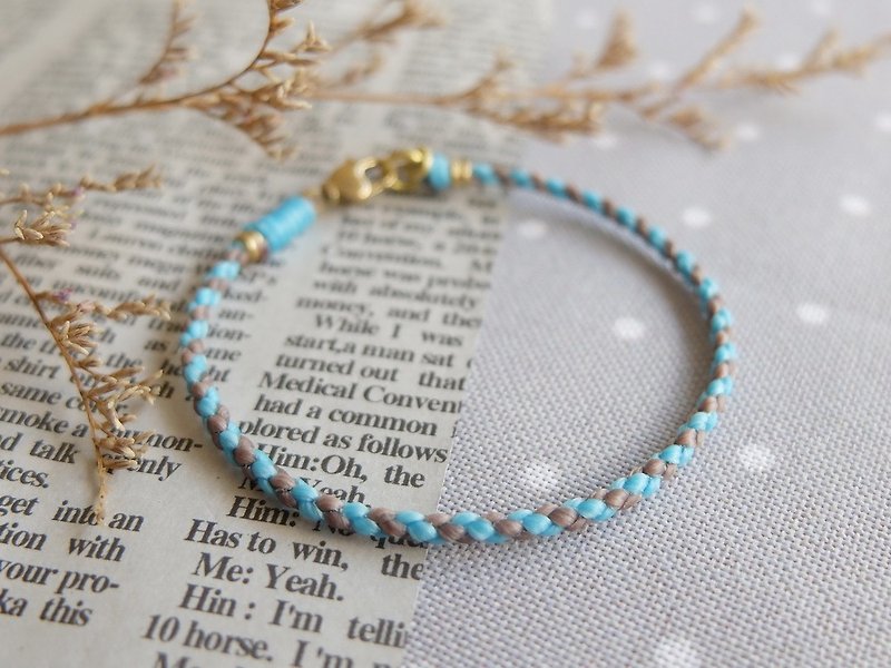 ROBBIN wax wire bracelet [B089-16 + 20] - Bracelets - Other Materials Blue
