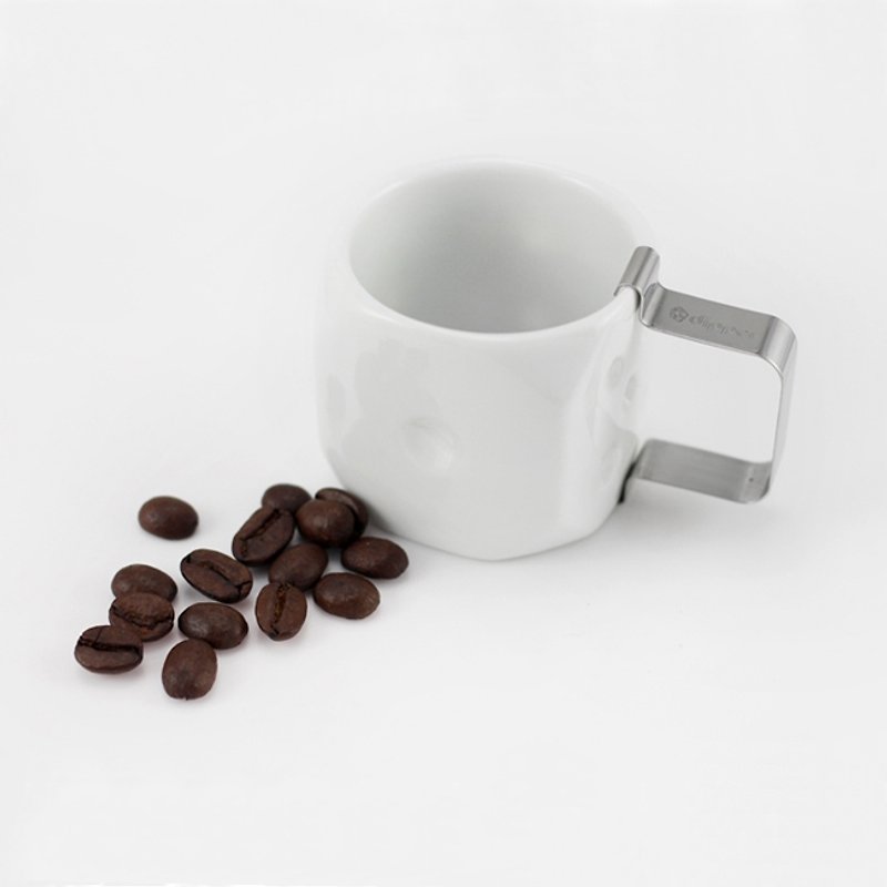 18 music espresso espresso cups (2 into a group) - แก้วมัค/แก้วกาแฟ - เครื่องลายคราม ขาว