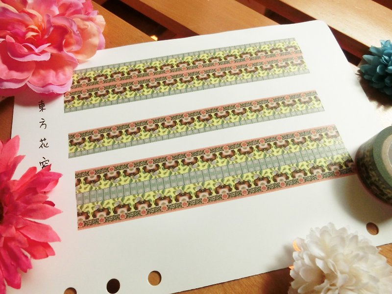 Oriental Flower Window Series F models paper tape - Washi Tape - Paper 