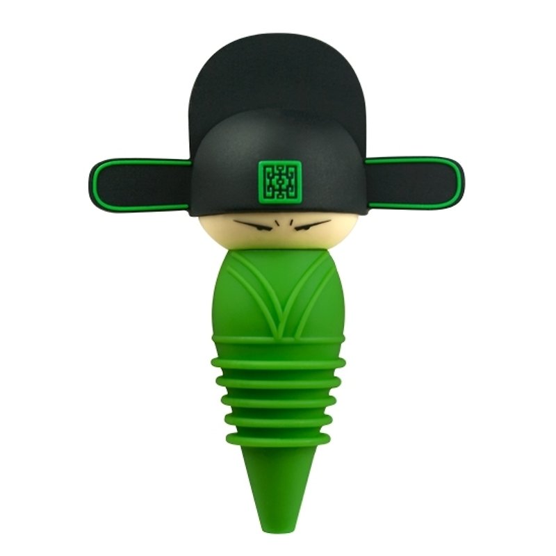 [喜朋SiPALS] official hat wine stopper - Song Dafu - เครื่องครัว - ซิลิคอน สีเขียว