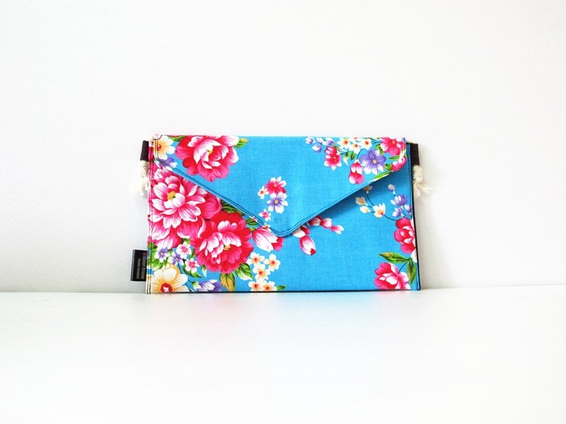 【手拿包/側背包/信封包/Dream Bag-客家牡丹藍】母親節首選 - 手拿包 - 其他材質 