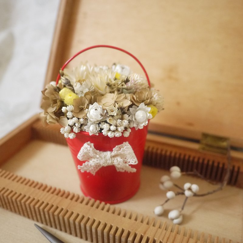 To be continued | dried flowers potted red section small bucket small wedding was arranged wedding gifts bridesmaid gift gift home furnishings photography props - ตกแต่งต้นไม้ - พืช/ดอกไม้ 