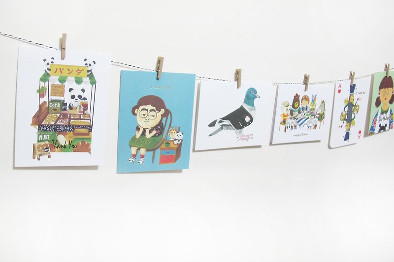 Panda Grocery Store-Meal No. 2 happy card set comes with six different cute envelopes! Valentine's Day Card Birthday Card - การ์ด/โปสการ์ด - กระดาษ หลากหลายสี