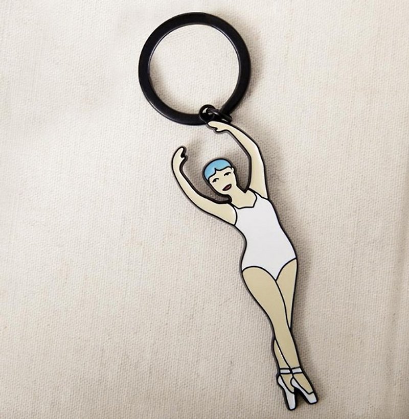 YIZISTORE metal key ring fashion personality Keychain -BALLET - Keychains - Other Metals 