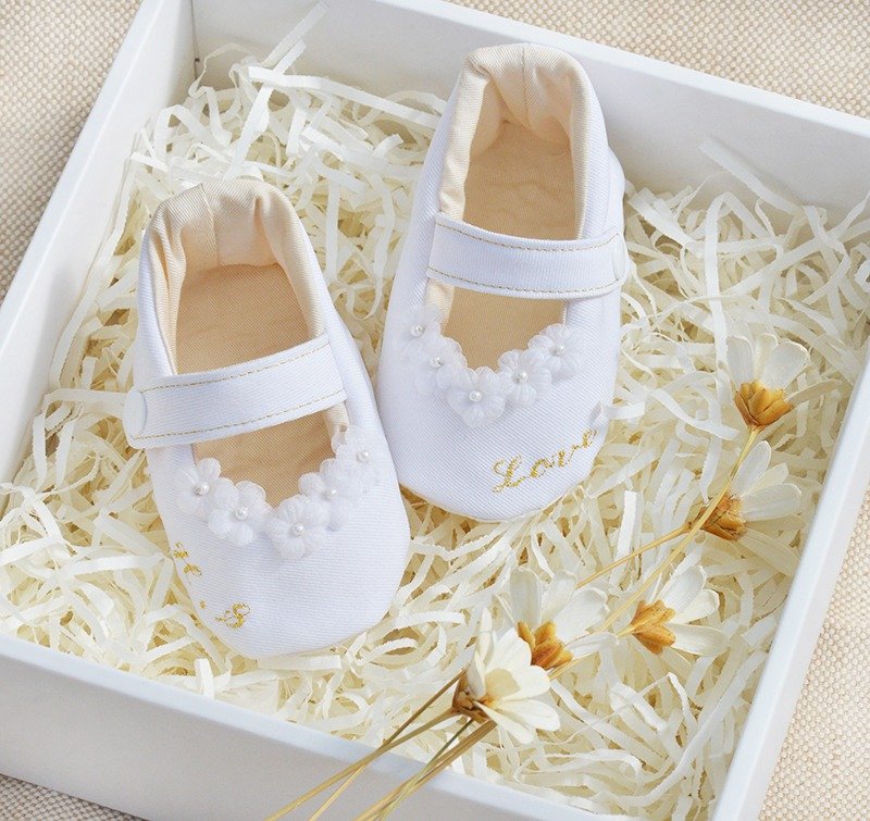 Shuan * // elegant little shoes gift set (which can be embroidered words) - Baby Gift Sets - Other Materials White