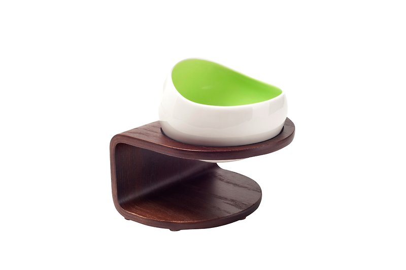 [MYZOO Animal Fate] Space-Time Capsule Bowl-Lime Green - Pet Bowls - Wood Green