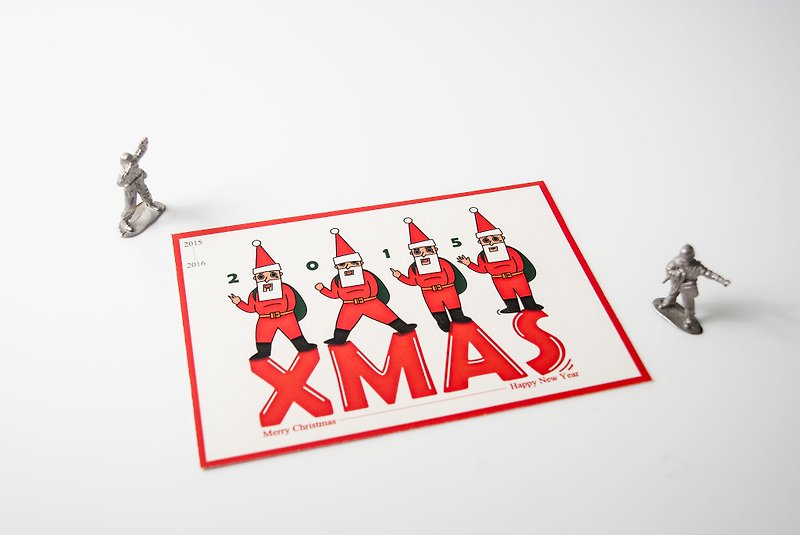 L'appeso upside down people owe the husband Christmas card (three groups) - การ์ด/โปสการ์ด - กระดาษ ขาว