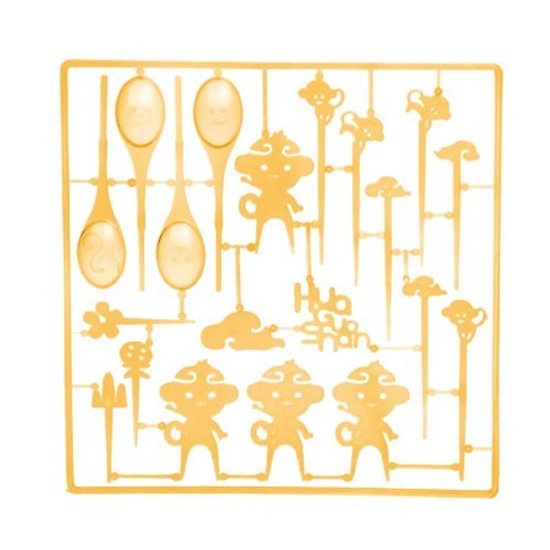 【Dot Design】Flower and Fruit Fork-Orange - Cutlery & Flatware - Plastic Orange