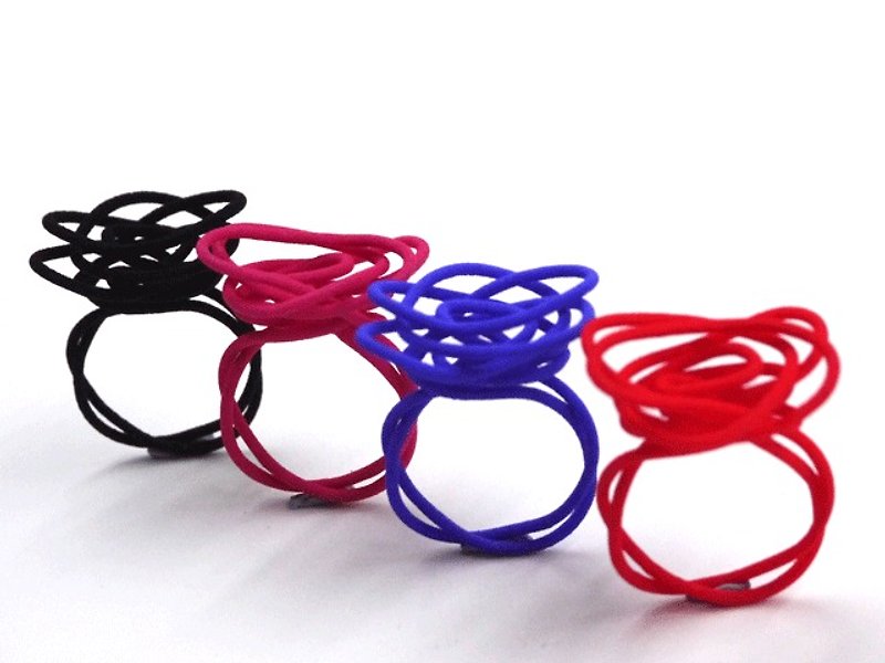 3D打印飾物戒指 - 三維打印 x Floral Spirals Ring - 戒指 - 塑膠 多色