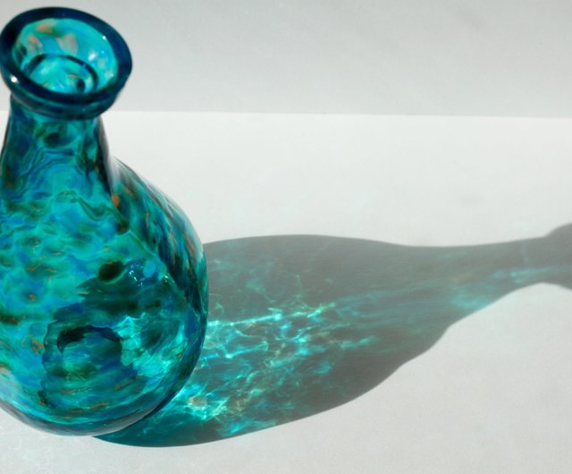 SEA,Swedenの手描き飾りグラス、美術工芸品