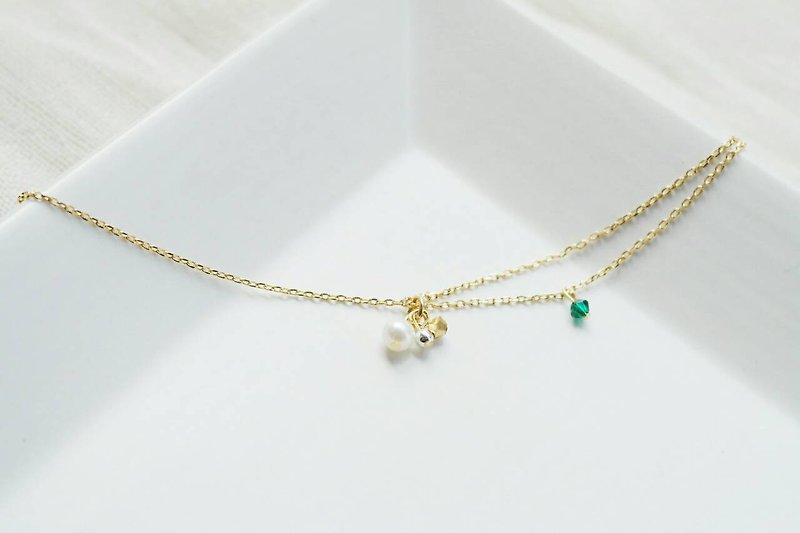 "Birthday Crystal" February February u exclusive asymmetric fine crystal bracelet birthday - Bracelets - Gemstone 
