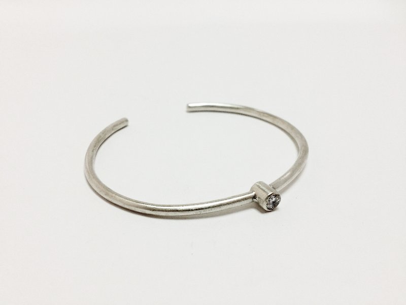 Moriana No. 5·Pure Silver Vintage Bracelet (Natural Matte) | Moriana - Bracelets - Other Metals White