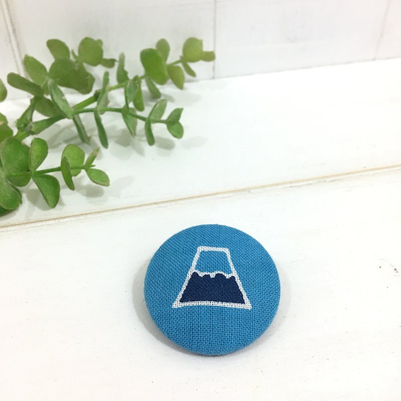 ✎ Japan 捺 stained Mount Fuji | badge / pin / buckle needle / badge (quiet Fuji Mountain) - Badges & Pins - Cotton & Hemp 