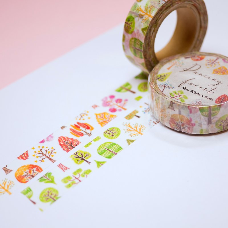 Look at the tree│Dancing Forest paper tape - Washi Tape - Paper Multicolor
