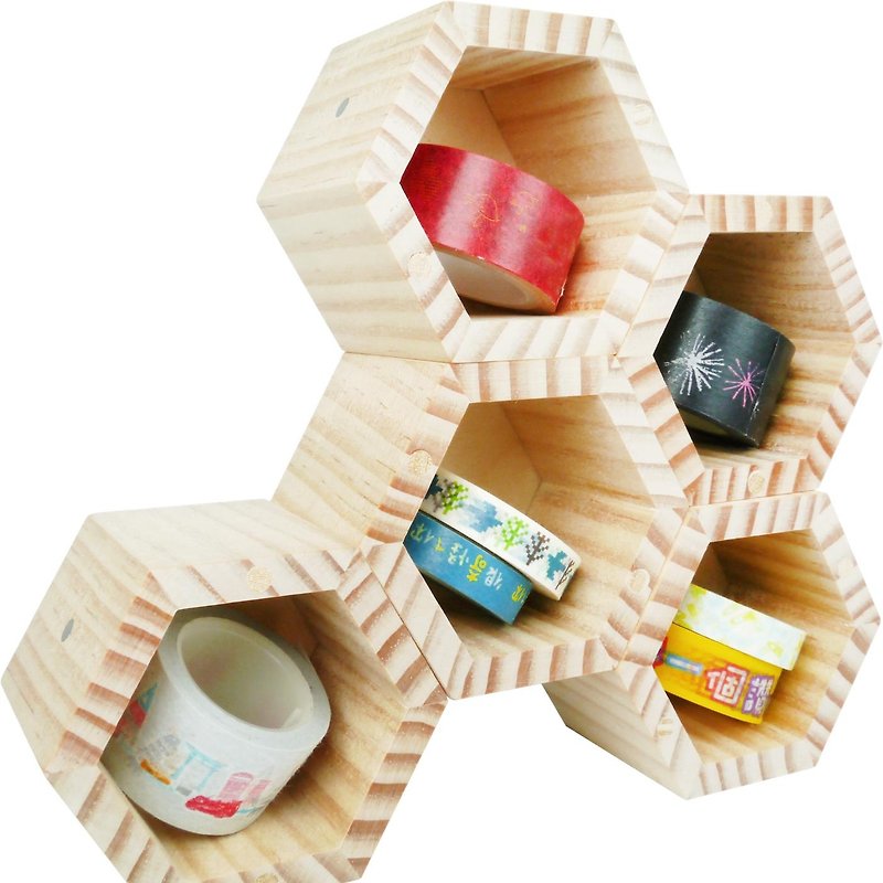 Honeycomb Storage Case - Pen & Pencil Holders - Wood Brown