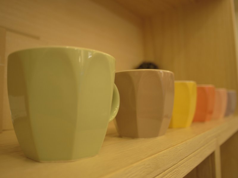 izawa colorful macarons mug (dark green) - แก้วมัค/แก้วกาแฟ - วัสดุอื่นๆ สีเขียว